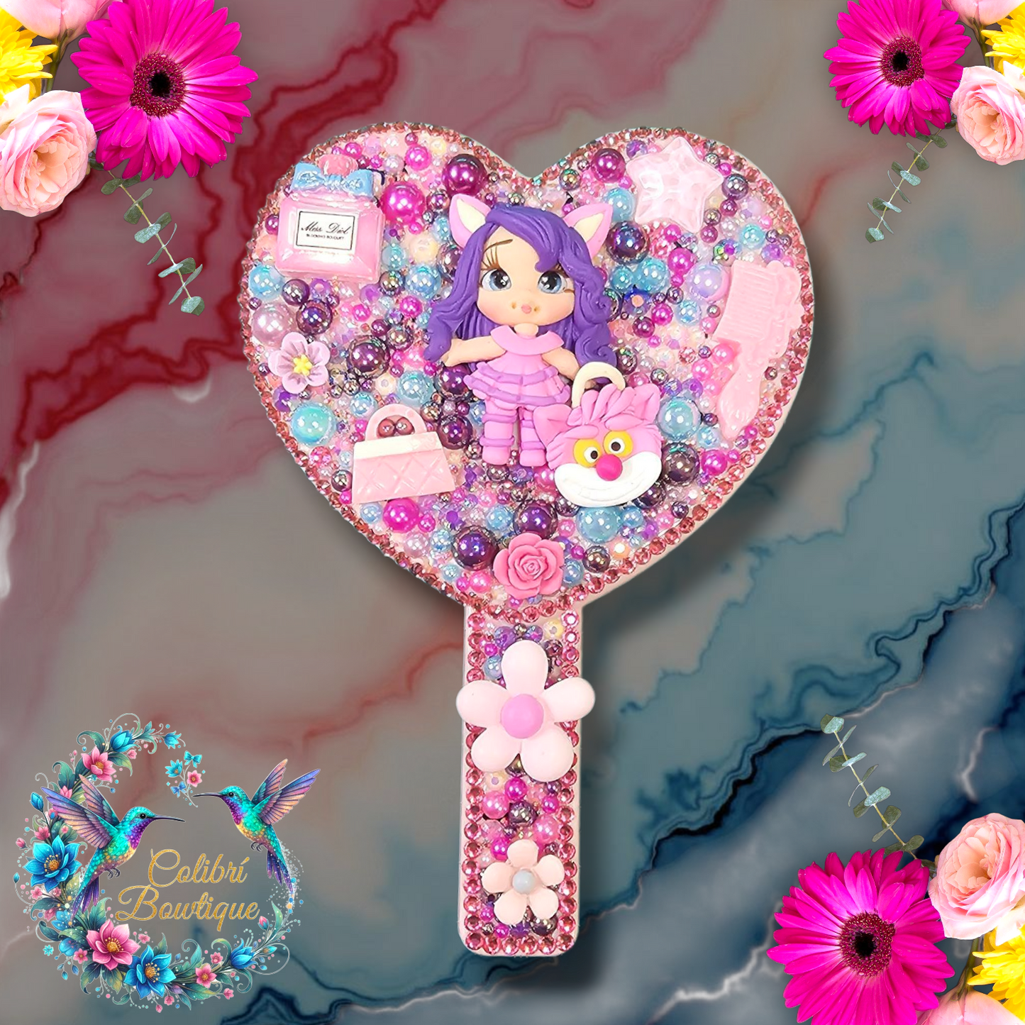 Heart Shape Handheld Mirros