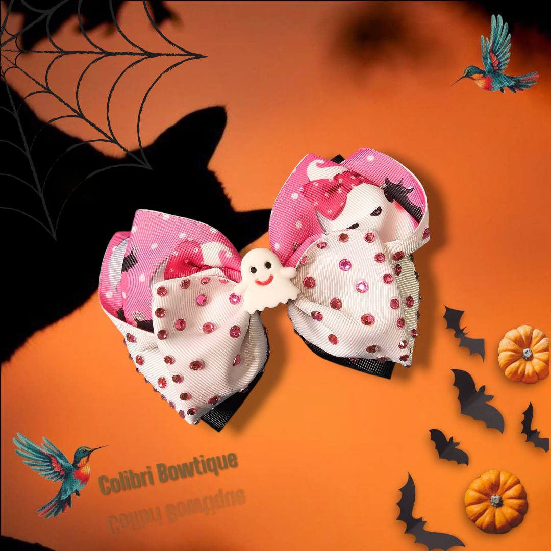 Ghost Theme Hair Bow