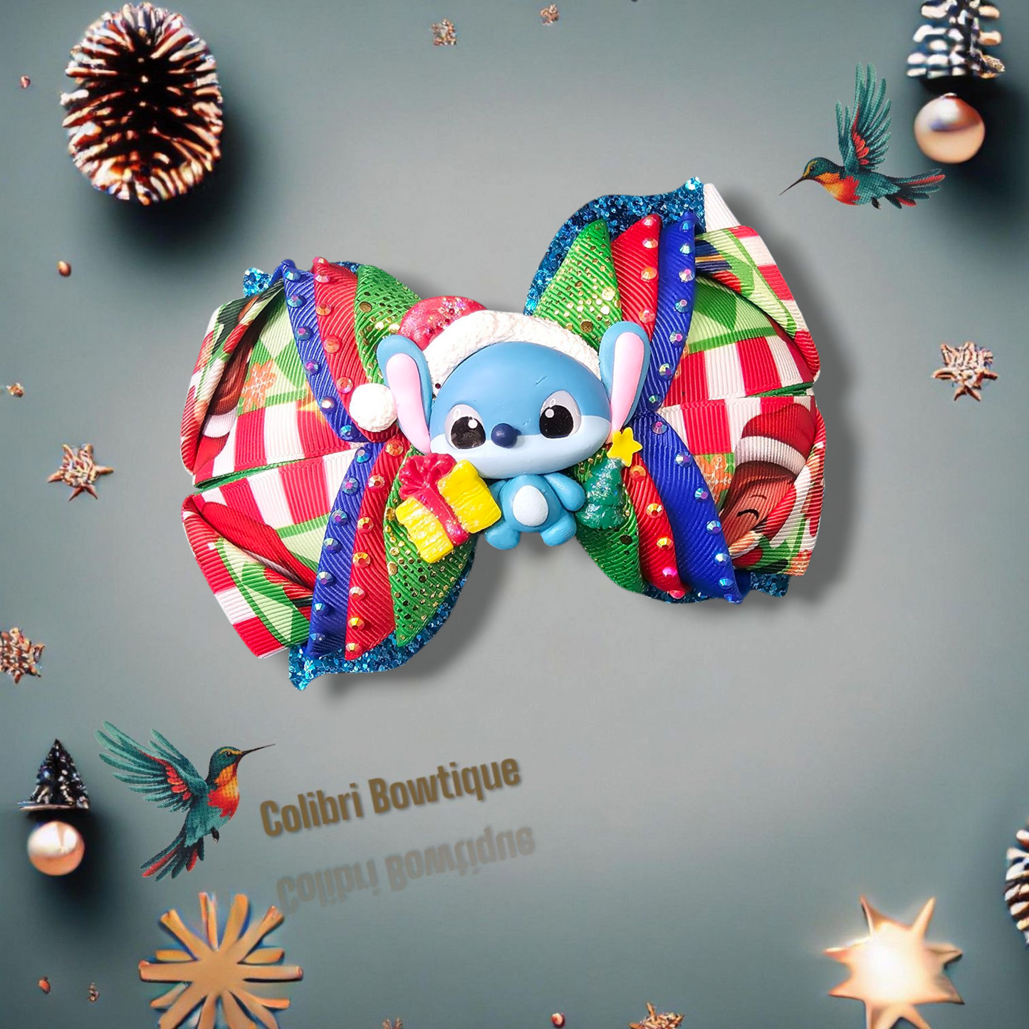 X-mas Theme Hair Bow