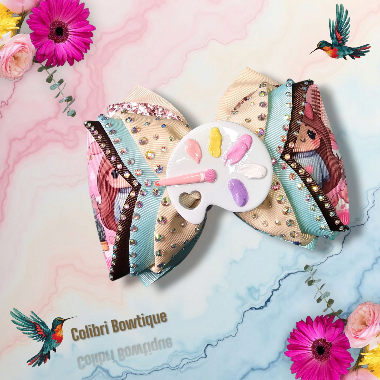 Olanes Hair Bow School Girl Theme