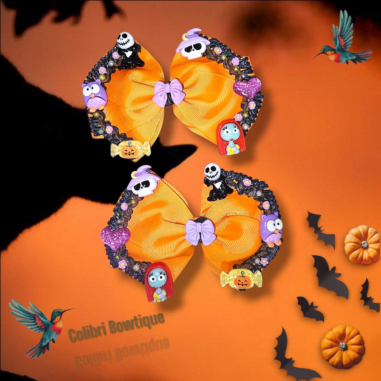 Halloween Theme Hair Bow