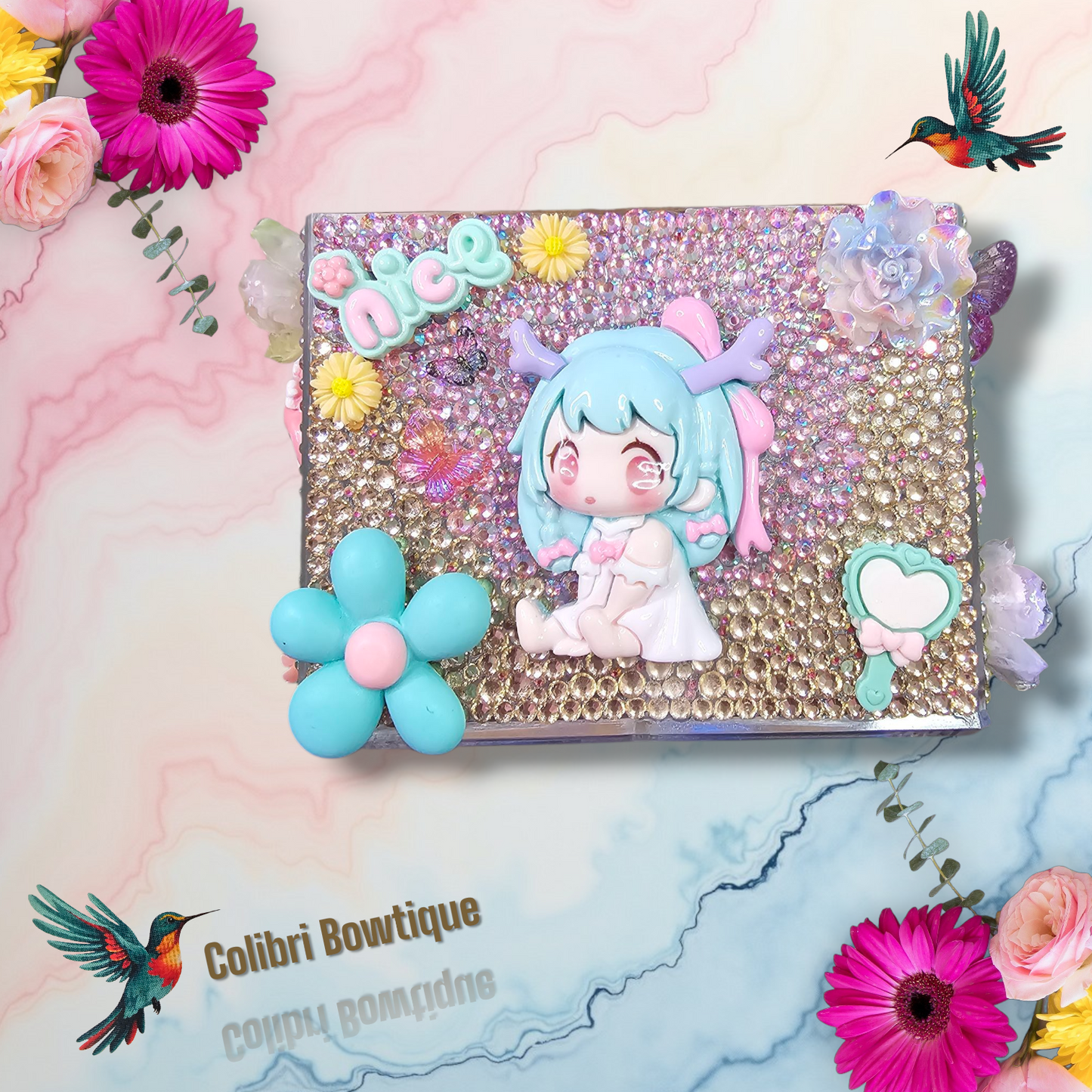 Rhinestone Pencil/Brush Holder