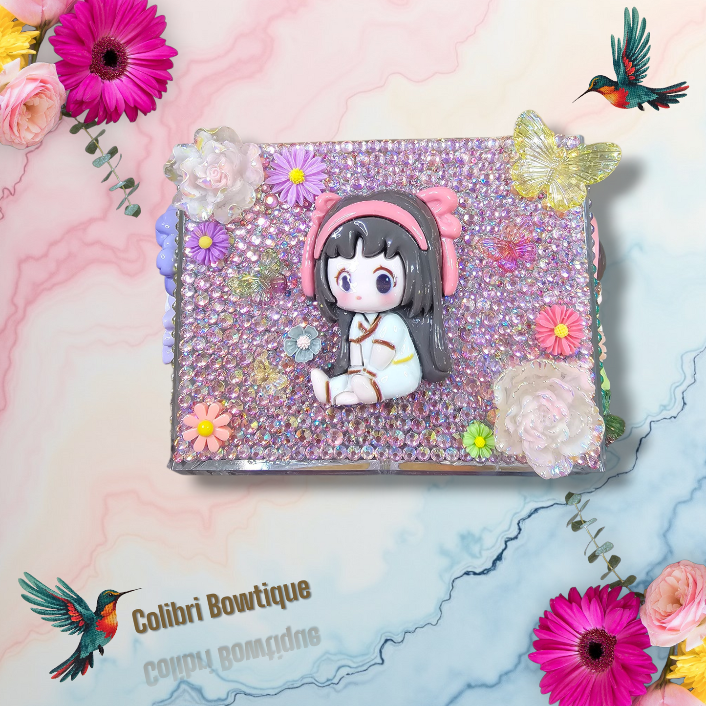 Rhinestone Pencil/Brush Holder