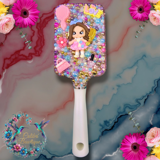 Beautiful Rhinestone Hairbrush
