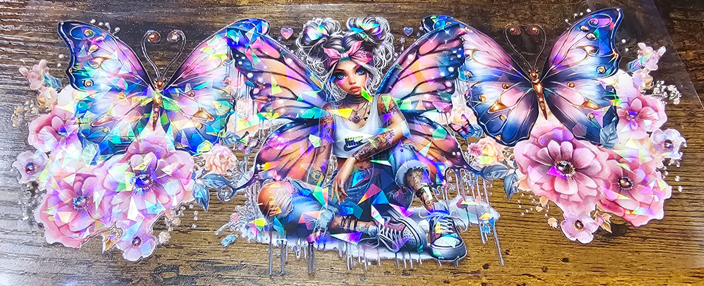 Tattoo-Flower-Butterflies and Skull Girls Wraps
