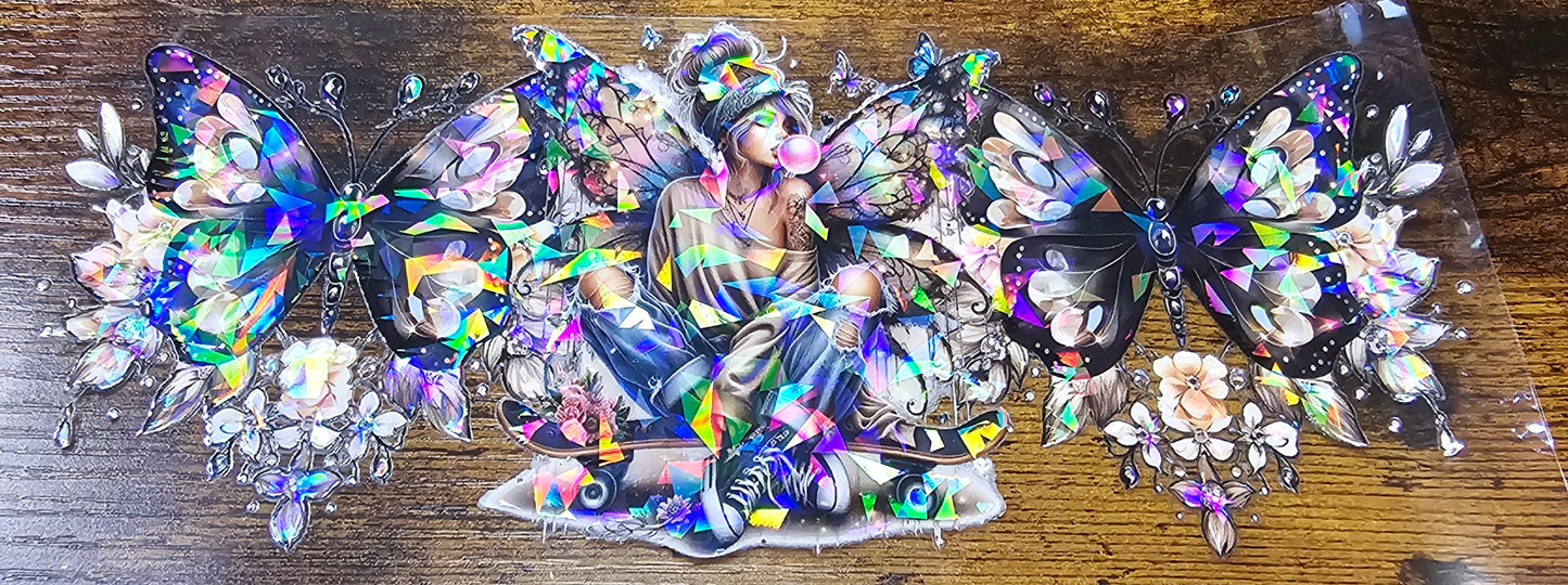 Tattoo-Flower-Butterflies and Skull Girls Wraps