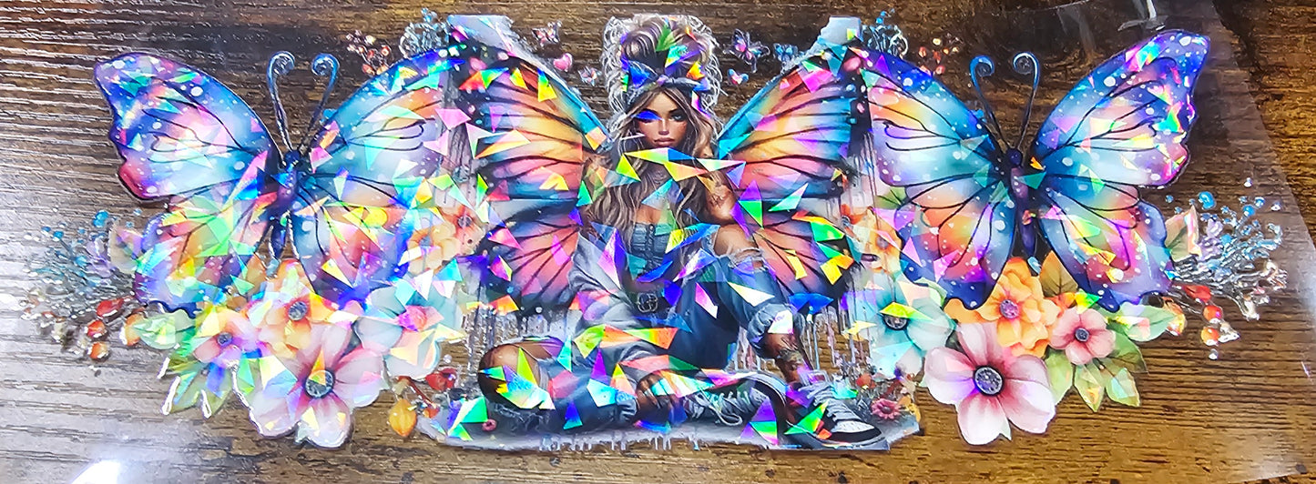 Tattoo-Flower-Butterflies and Skull Girls Wraps
