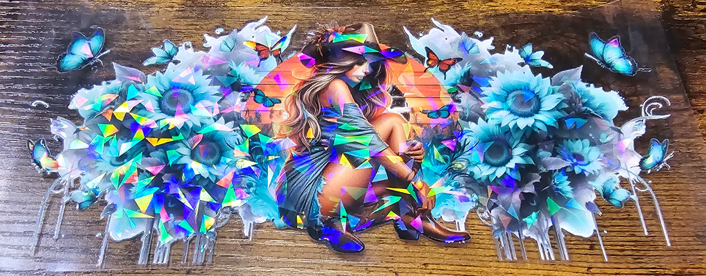 Tattoo-Flower-Butterflies and Skull Girls Wraps