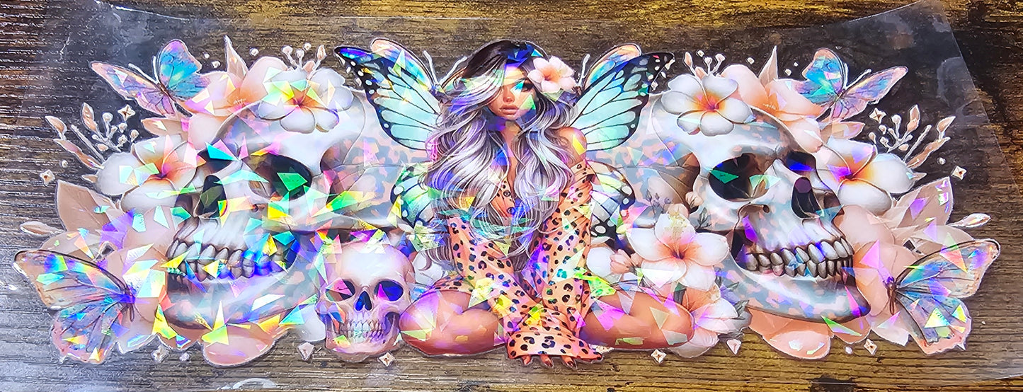 Tattoo-Flower-Butterflies and Skull Girls Wraps