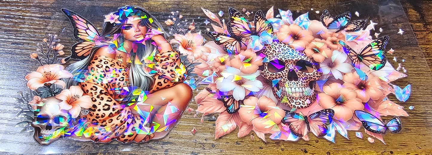 Tattoo-Flower-Butterflies and Skull Girls Wraps