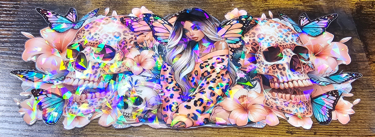 Tattoo-Flower-Butterflies and Skull Girls Wraps