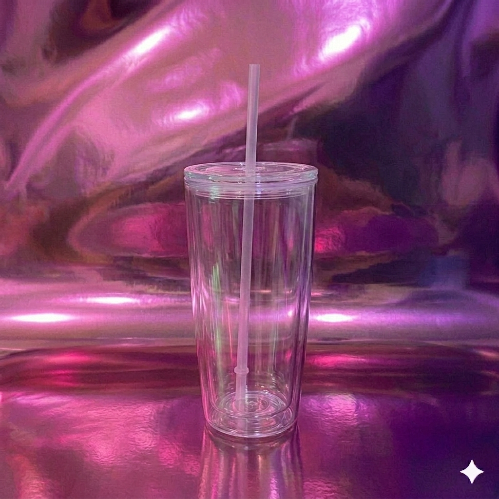 24oz Acrylic Snow Globe Cup