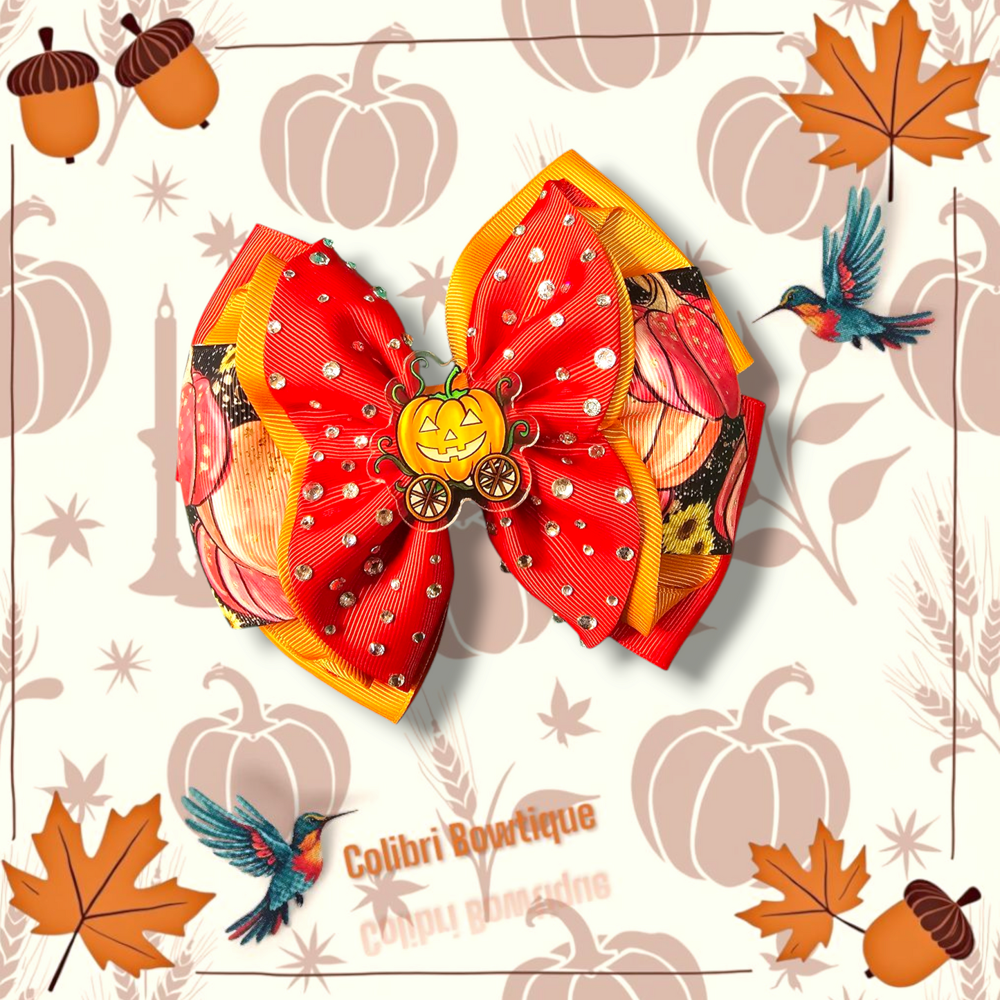 Moño Olanes Pumpkin Theme