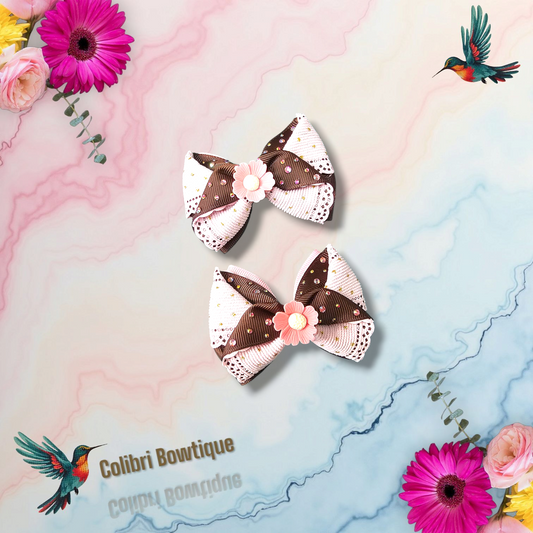 Small Hair Bow Pairs with a Fold