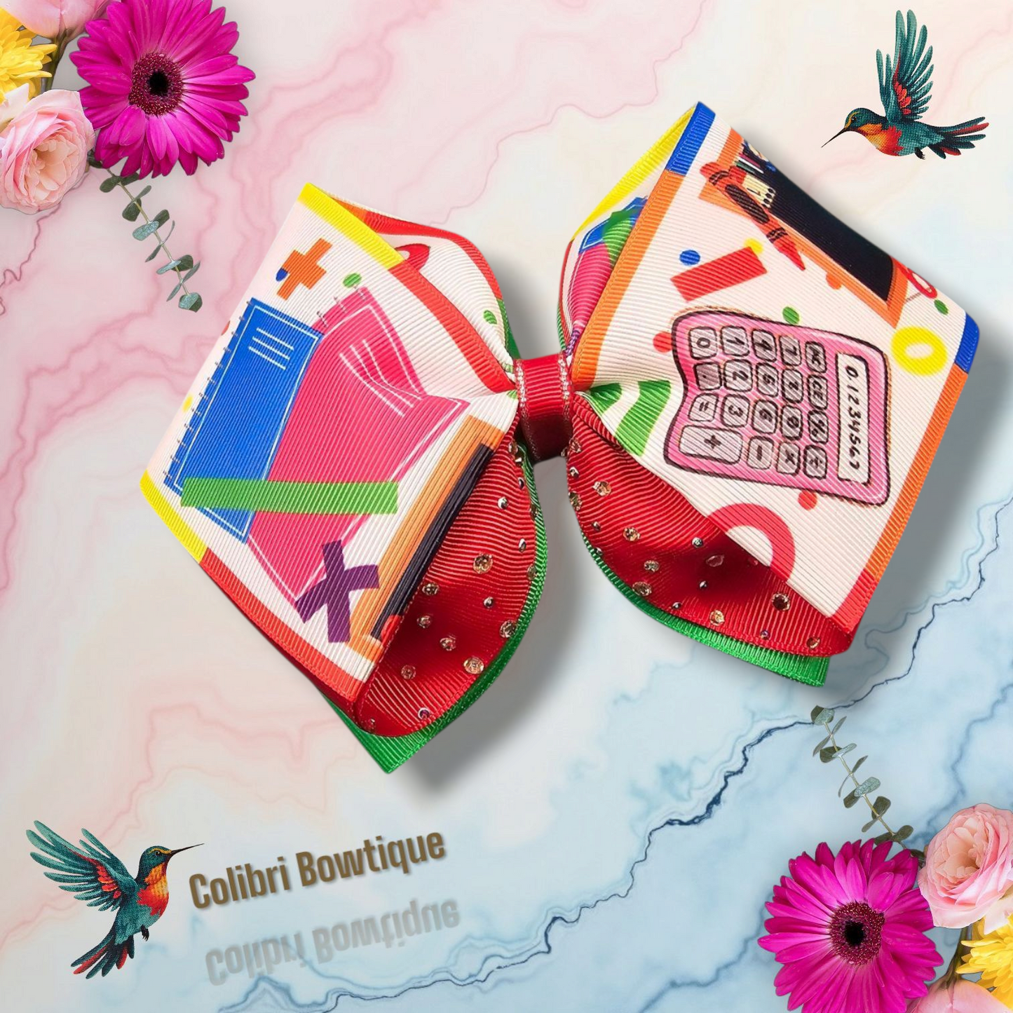 School Theme Bow Butterfly Wings Style