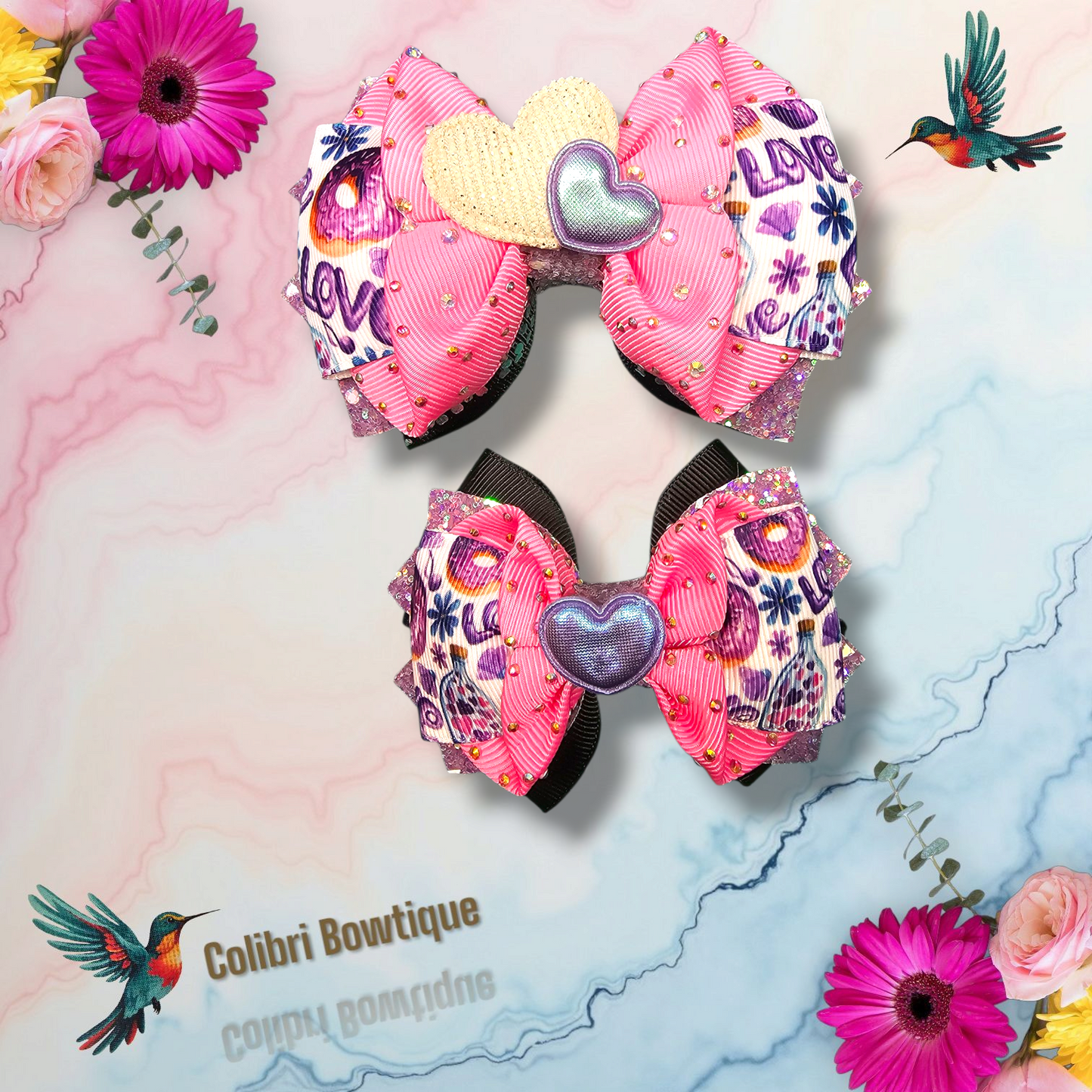 Valentine's Day Theme Hair Bow