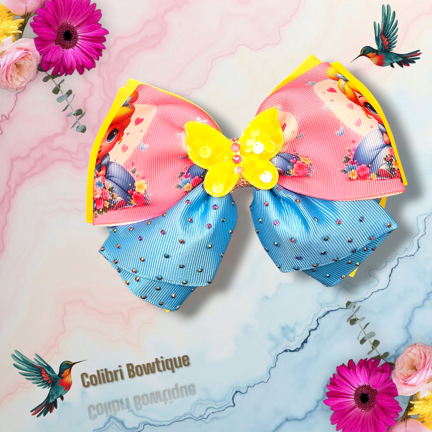Bow with a Skirt Like Style at the Bottom