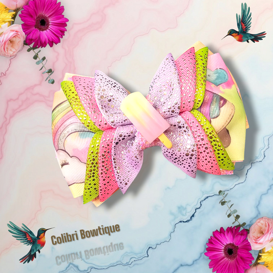 Ice Cream Theme Hair Bow