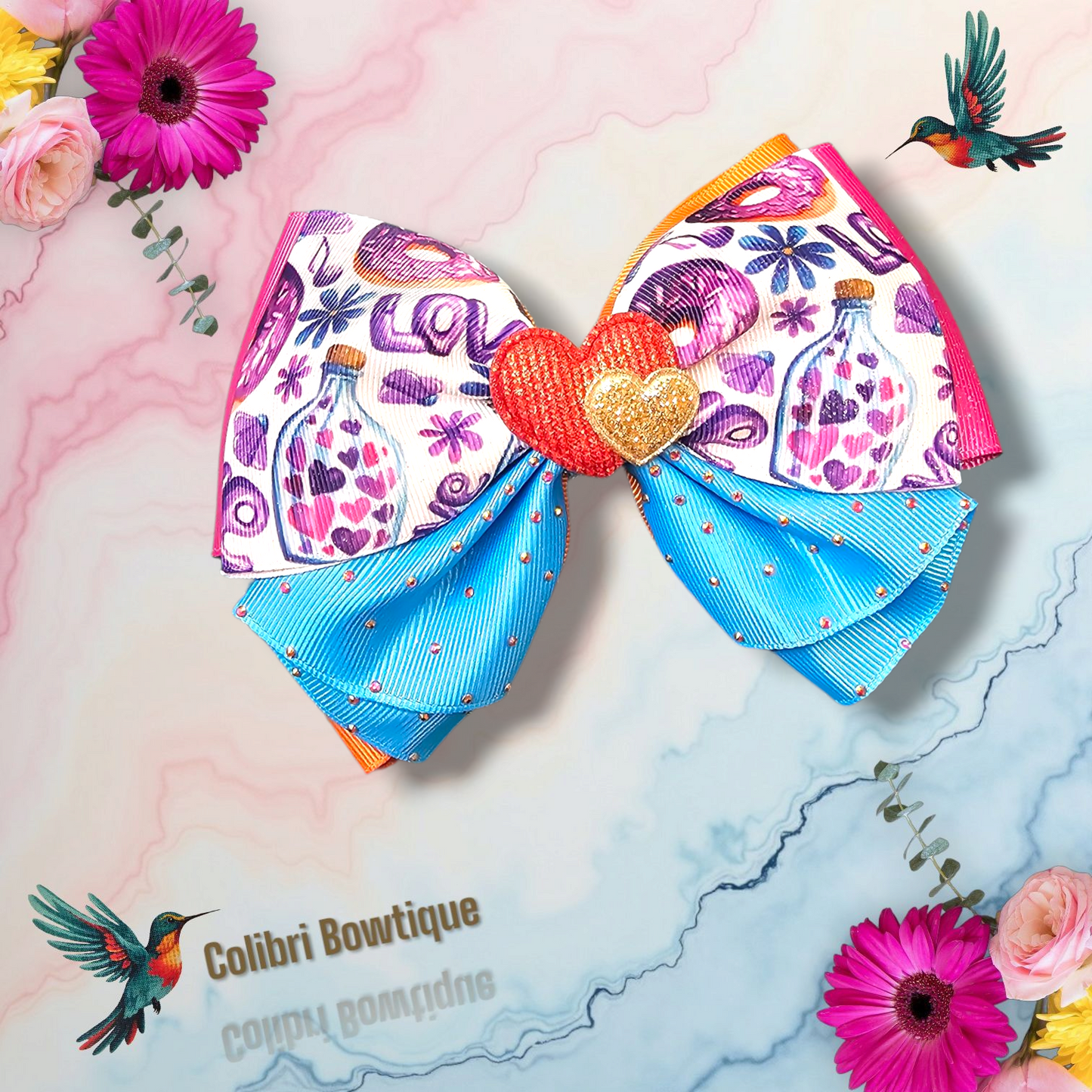Bow with a Skirt Like Style at the Bottom