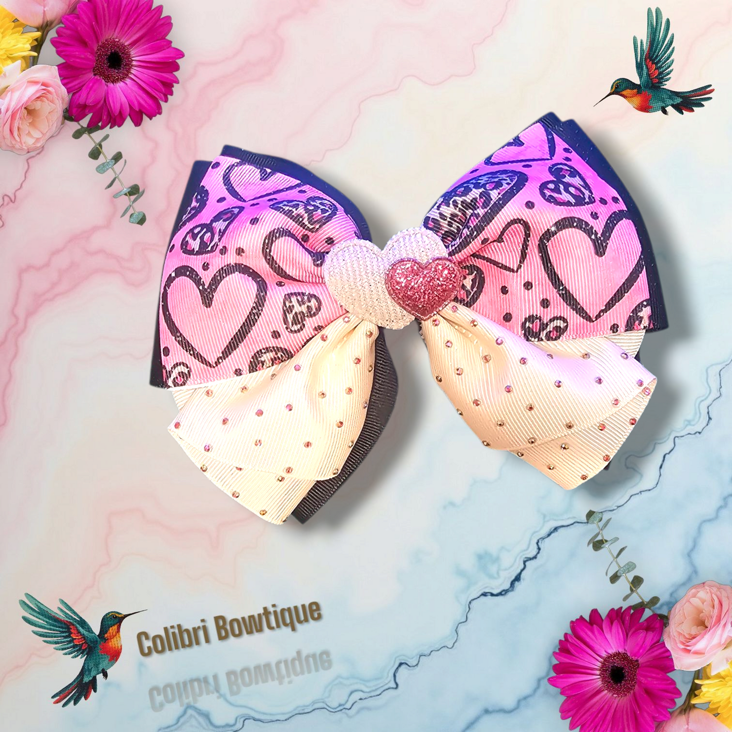 Bow with a Skirt Like Style at the Bottom