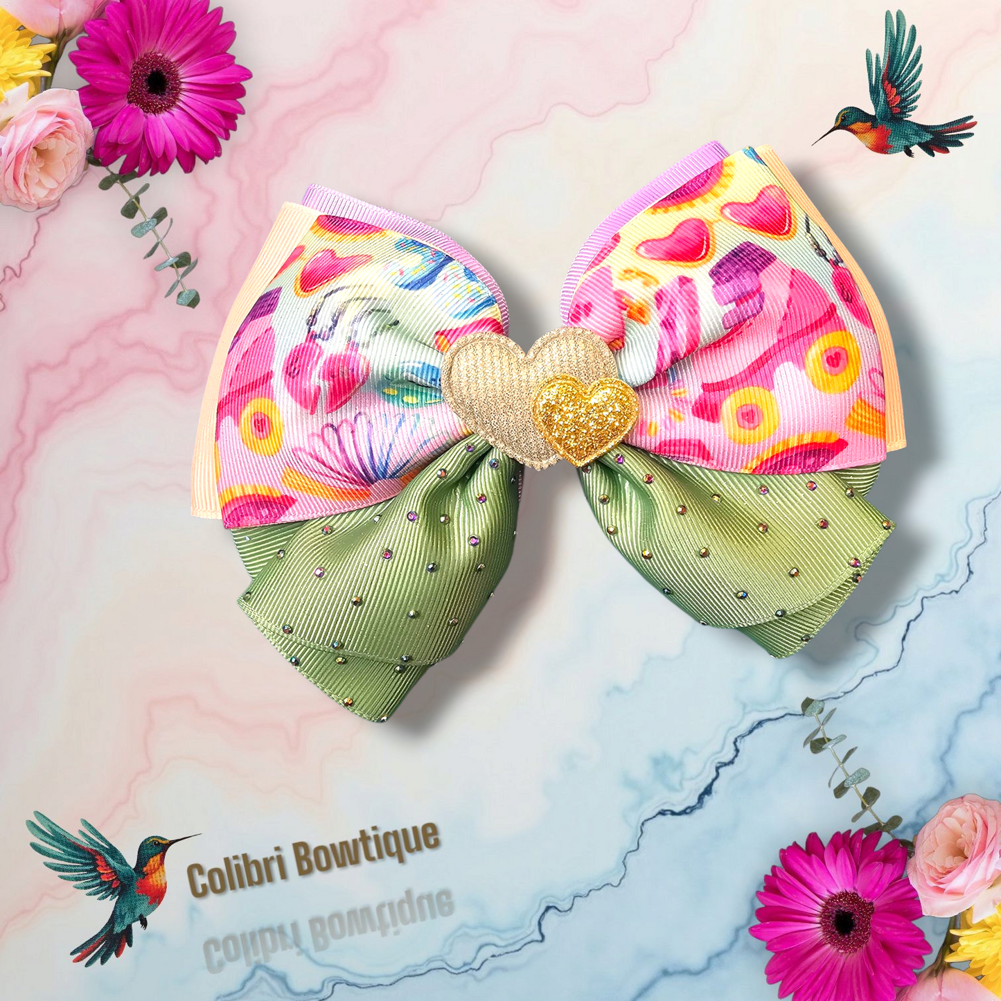 Bow with a Skirt Like Style at the Bottom