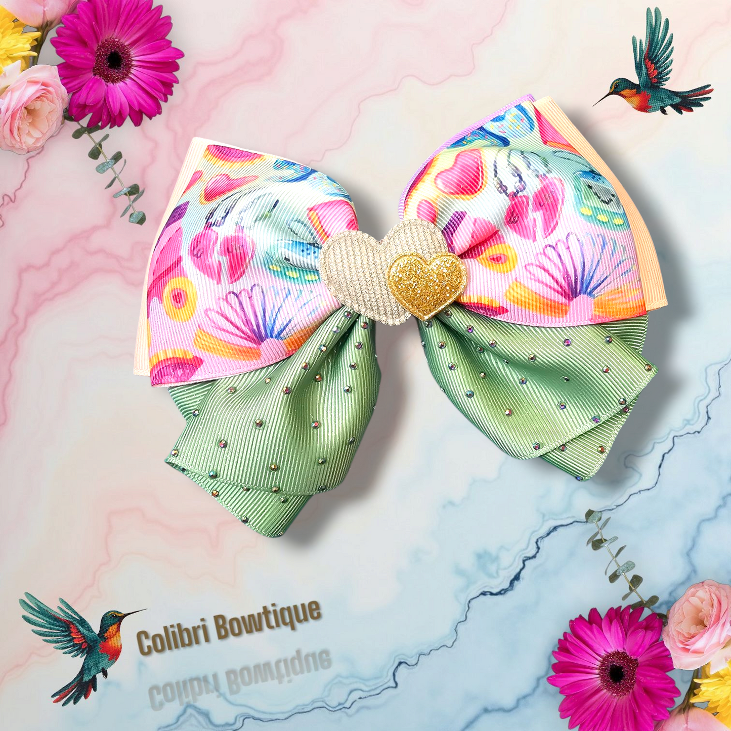 Bow with a Skirt Like Style at the Bottom