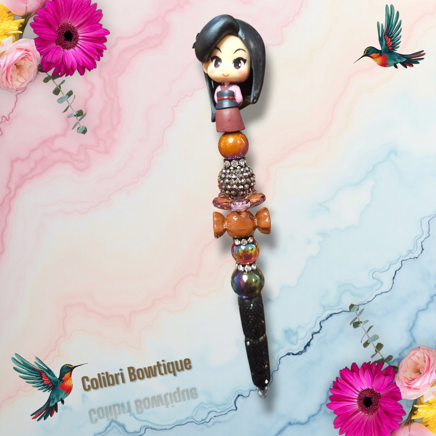 Beautiful Elegant Beaded Pens with Rhinestones