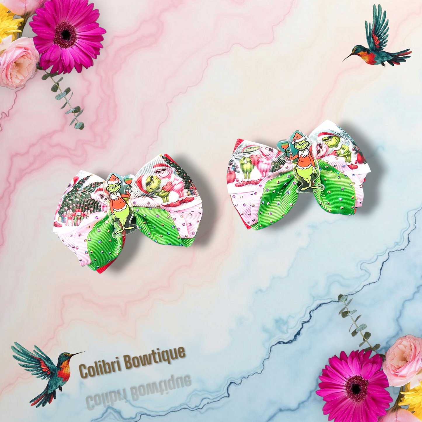X-mas Theme Hair Bow