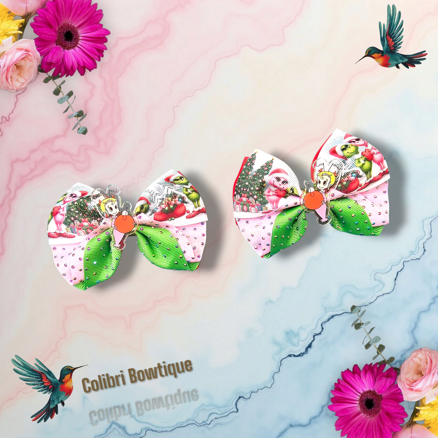 X-mas Theme Hair Bow