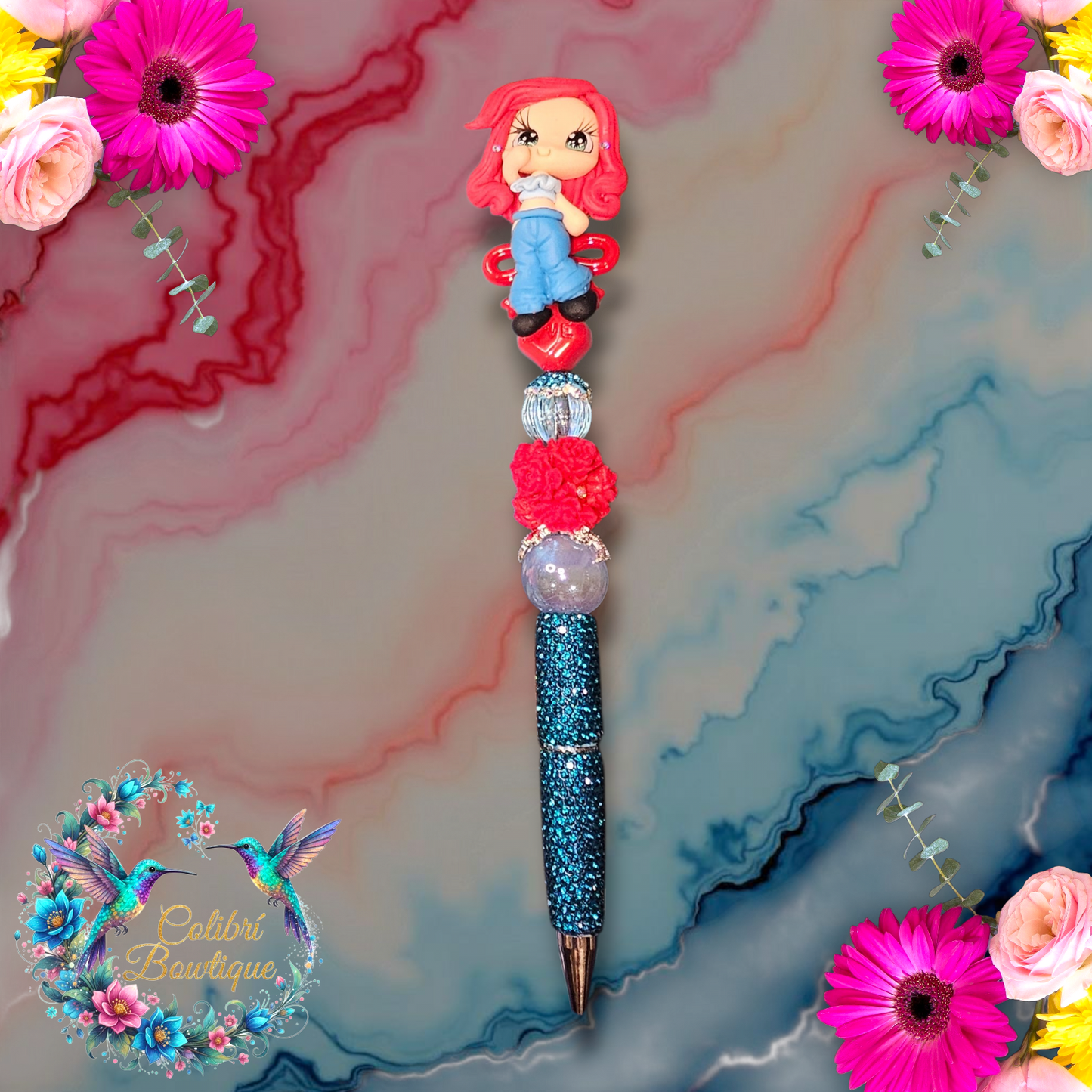 Beautiful Elegant Beaded Pens with Rhinestones