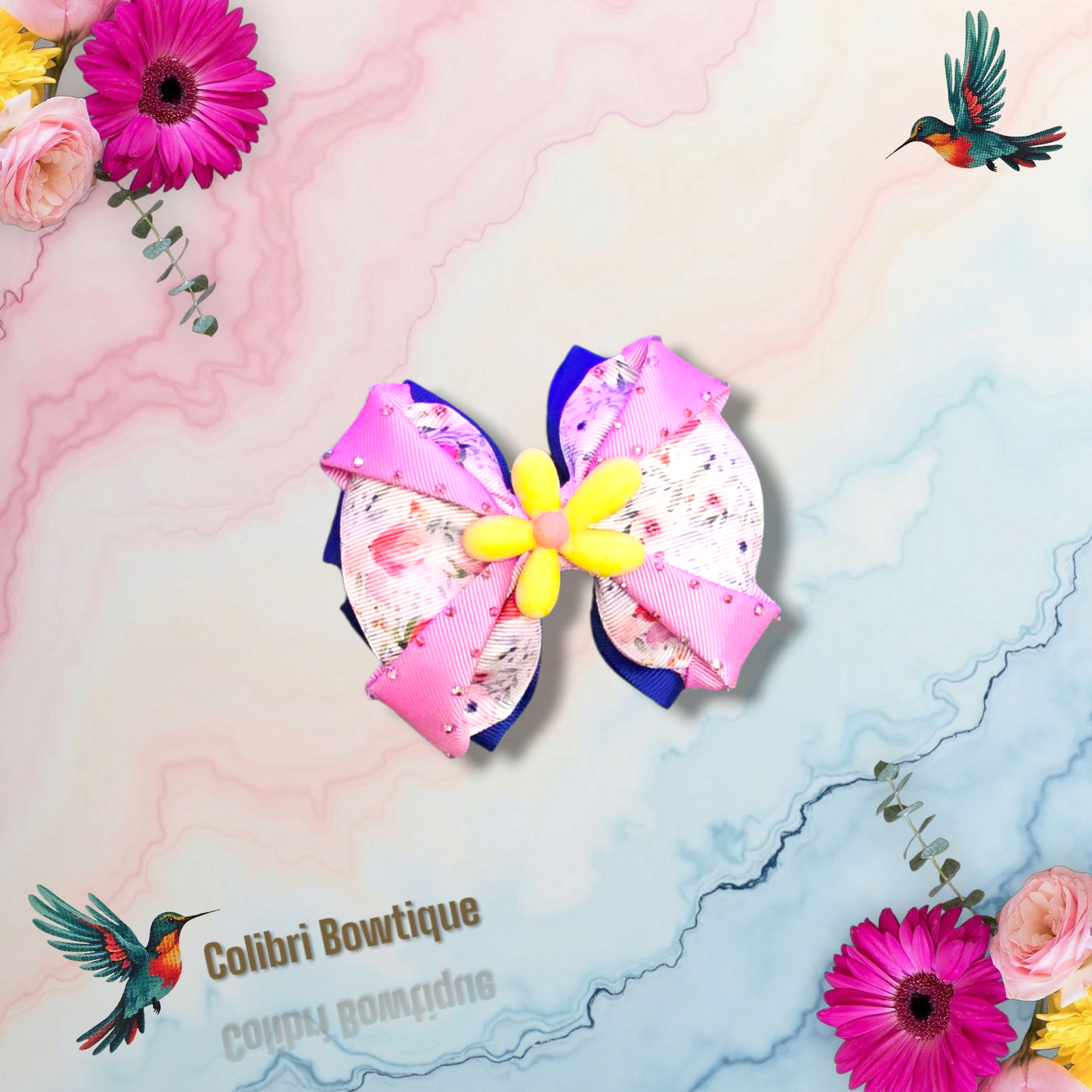 Moño Russo Flower Theme Hair Bow