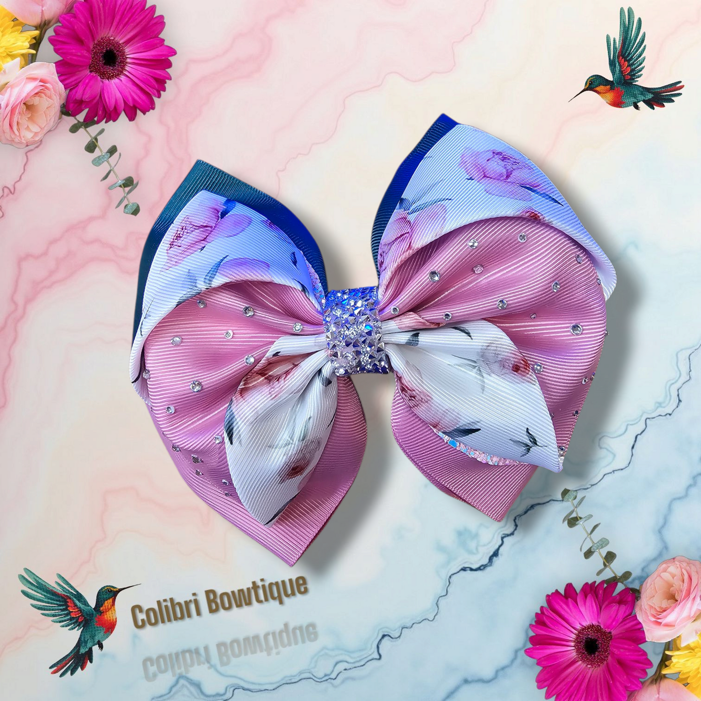 Gutta Bow with Floral Theme