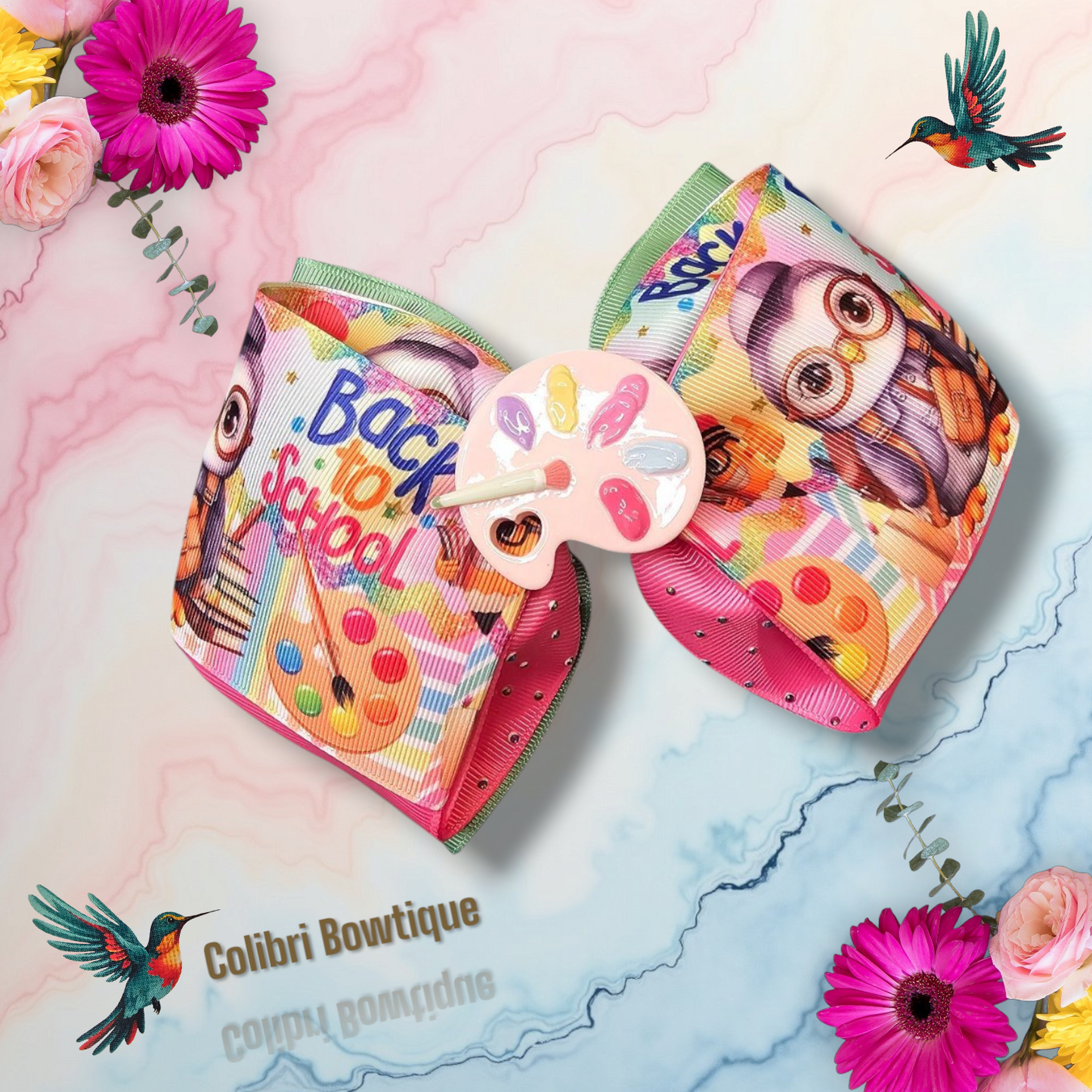 School Theme Bow Butterfly Wings Style