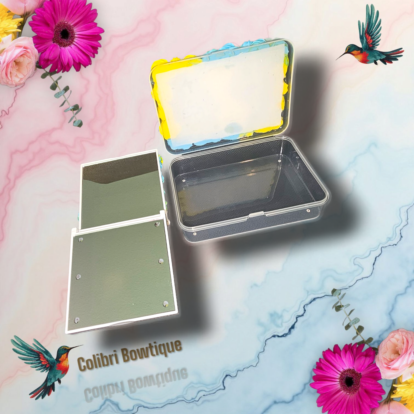 Small Storage Box and LED Light Pocket Mirror