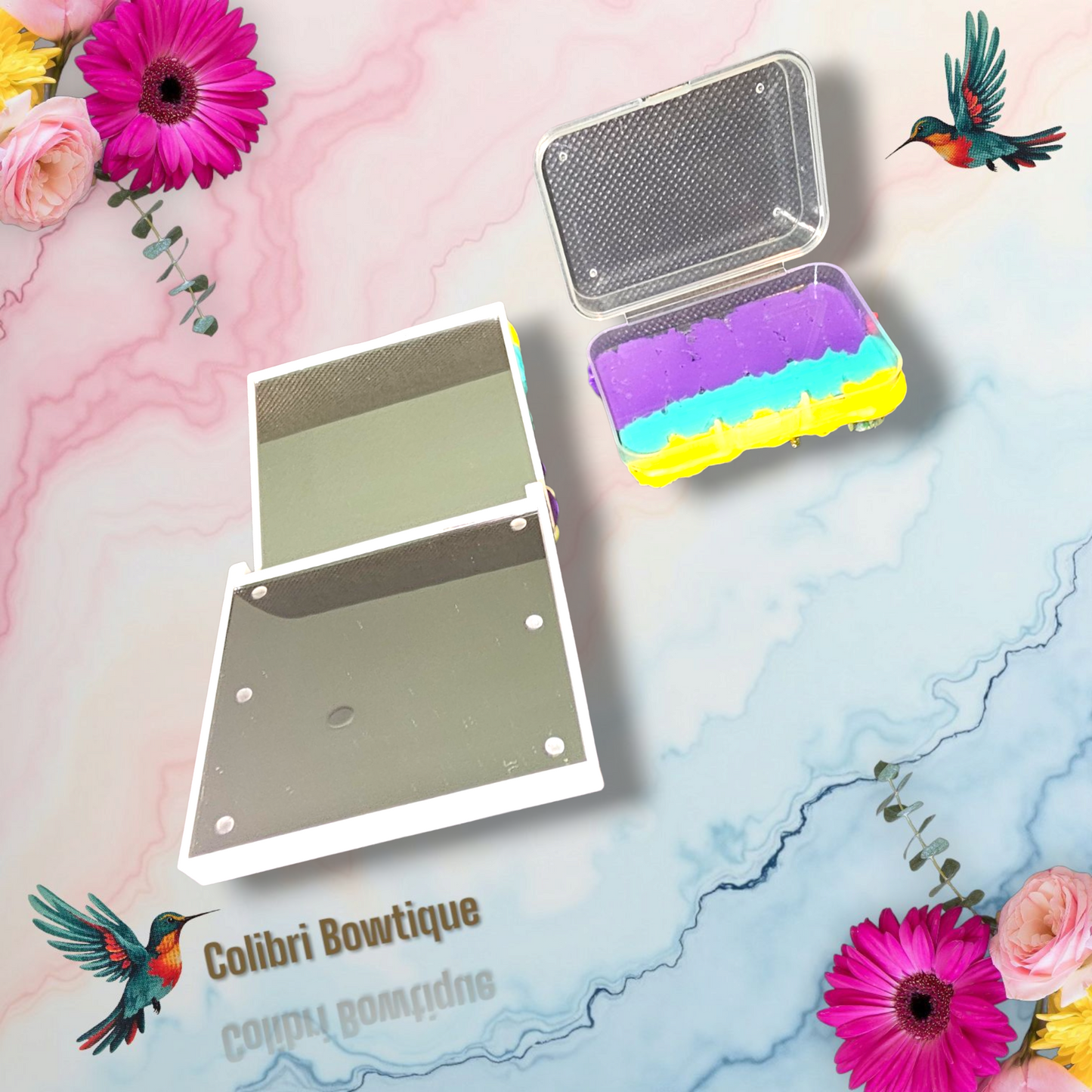 Extra Small Storage Box and LED Light Pocket Mirror