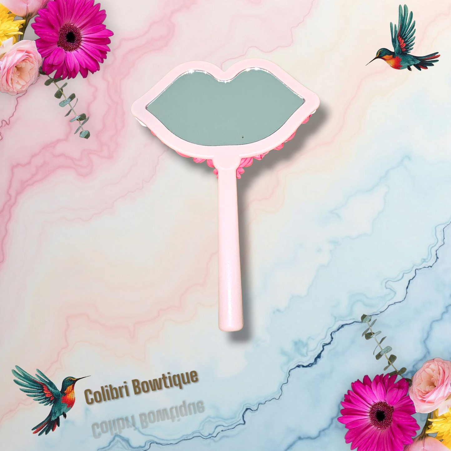 Girly Lips Shape Theme Mirror