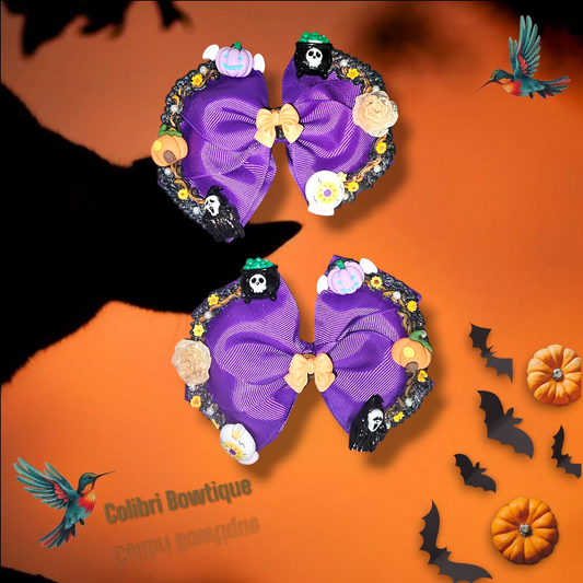 Halloween Theme Hair Bow
