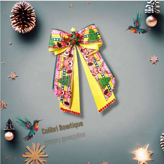 Moño Coletero Pequeño Christmas Theme